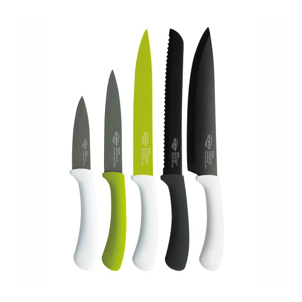 Juego de cuchillos 5 piezas acero inoxidable green